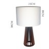 Abajur Luminária EL21 Mesa Sala Quarto  Decoração  com Cúpula algodão Cru - 5