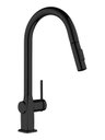Ver imagem 1 de Torneira Cozinha Monocomando,40cm, Metal Inox, Bico Extensor Acabamento: Premium; Cor: Preta