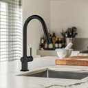 Ver imagem 2 de Torneira Cozinha Monocomando,40cm, Metal Inox, Bico Extensor Acabamento: Premium; Cor: Preta