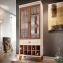 Ver imagem 3 de Kit para Sala de Jantar Aparador 4 Portas Havana com Cristaleira Luma Off White Nature - Lyam Decor