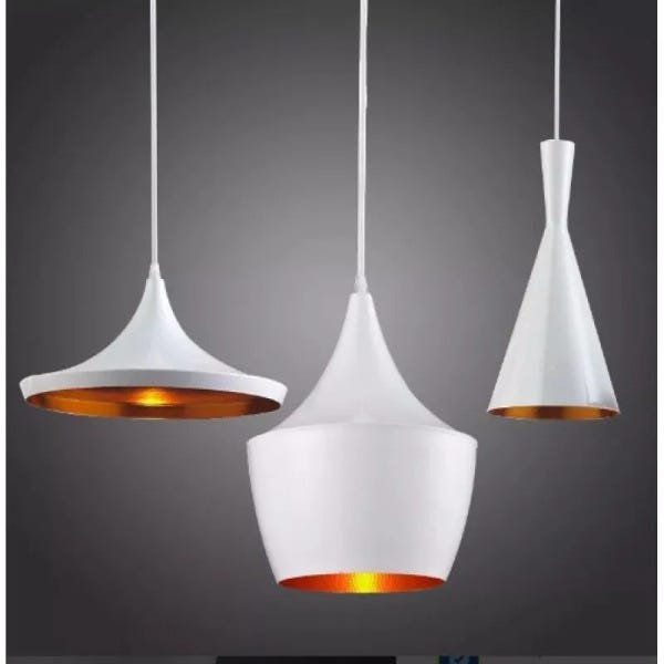 Pendente Tom Dixon Branco com cobre - 2