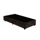 Ver imagem 3 de Cama Box Solteiro Colchão Espuma D33 Bordado + Box Suede Marrom Serra Negra 59x88x188
