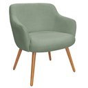 Ver imagem 6 de Poltrona Decorativa Jade Pés Palito Castanho Bouclé Verde Claro - Nexta Casa