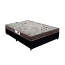 Ver imagem 1 de Cama Box Casal Colchão Espuma D33 Bordado + Box Sintético Preto Serra Negra 56x138x188