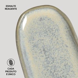 CONJUNTO C/ 4 TRAVESSAS OVAL RASA MINI ORGÂNICO GREEN GRANITE 16,5x8 CM - 4