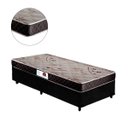 Ver imagem 2 de Cama Box Solteiro Colchão Espuma D33 Bordado + Box Suede Preto Serra Negra 56x88x188