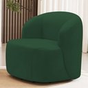Ver imagem 3 de Kit 02 Poltronas Giratória Orgânica para Sala Living Heidy F04 Veludo Verde - Lyam Decor