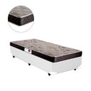 Ver imagem 2 de Cama Box Solteiro Colchão Espuma D33 Bordado + Box Sintético Branco Serra Negra 53x88x188