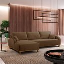 Ver imagem 1 de Sofá Albano Veludo 300cm Chaise Lado Esquerdo Meu Sofá Online