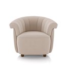 Ver imagem 2 de Poltrona Decorativa Latvia 86cm Pés de Madeira Veludo Bege G45 - Gran Belo