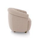 Ver imagem 4 de Poltrona Decorativa Latvia 86cm Pés de Madeira Veludo Bege G45 - Gran Belo