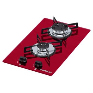 Fogão Cooktop Chamalux 2 Bocas Ultra Chama Vermelho 127/220