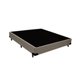 Cama Box Casal Colchão Espuma D33 Bordado + Box Sintético Bege Serra Negra 59x138x188 - 3