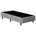Ver imagem 3 de Cama Box Solteiro Colchão Espuma D23 Bordado + Box Suede Cinza Serra Negra 53x88x188