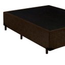 Ver imagem 5 de Cama Box Casal Colchão Espuma D23 Bordado + Box Suede Marrom Serra Negra 53x138x188