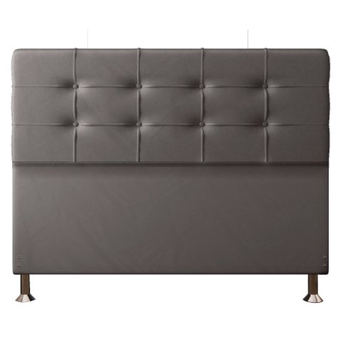 Cabeceira Queen 1,60m Atenas Suede - Pallazio - Cinza