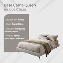 Ver imagem 2 de Cama Base Box Japonesa Flutuante Cais Queen 1,60m Design Moderno para Quarto Cinza