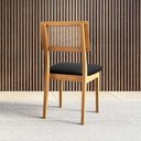 Ver imagem 2 de Mesa Jantar 180cm C/ 4 Cadeiras Estofadas para Sala 100% Mdf Cor:off White com Freijó e Courino