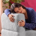 Ver mais imagens de Sofá Cama Bolge 1,88m Xpand Tech Tecido Velourê Cinza Claro Cama Inbox