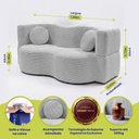 Ver imagem 2 de Sofá Cama Bolge 1,88m Xpand Tech Tecido Velourê Cinza Claro Cama Inbox
