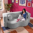 Ver imagem 6 de Sofá Cama Bolge 1,88m Xpand Tech Tecido Velourê Cinza Claro Cama Inbox
