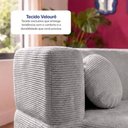 Ver imagem 4 de Sofá Cama Bolge 1,88m Xpand Tech Tecido Velourê Cinza Claro Cama Inbox