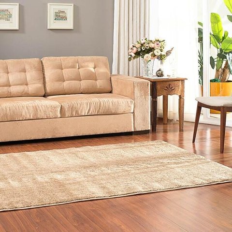Tapete Felpudo Apolo Soft Casa Dona Bege 150x200cm