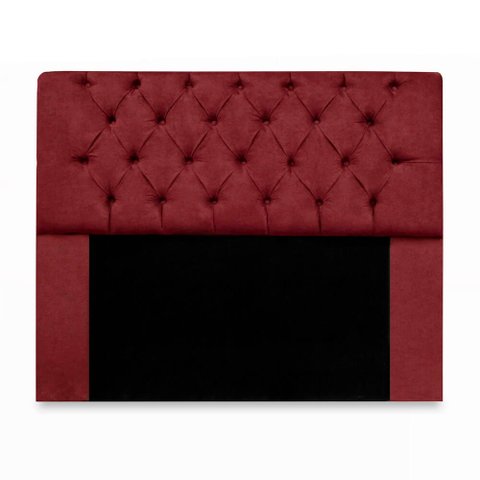 Cabeceira Mirage Para Cama Box King Size 195cm com Capitonê Suede - Ecotec Decor:Vinho