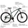 Bicicleta Esportiva Aro 29 Shimano Suspensão Freio a Disco Toro Quadro 18 Alumínio Verde Militar - 2