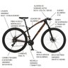 Bicicleta Esportiva Aro 29 Shimano Altus Suspensão Freio a Disco Toro Quadro 18 Alumínio Preto/ - 2