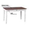 Mesa de Escritório Clássico com 1 Gaveta - Branco/Castanho - 6