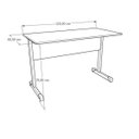 Ver imagem 2 de Mesa Escritório Economica 1,20x0,60 - Cinza/preto