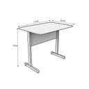 Ver imagem 3 de Mesa Escrivaninha para Escritório 1,20x0,60 - Cinza
