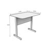 Mesa Escrivaninha para Escritório 1,20x0,60 - Cinza - 3