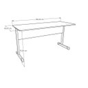 Ver imagem 2 de Mesa Escritório Economica 1,50x0,60 - Cinza/preto