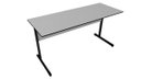 Ver imagem 1 de Mesa Escritório Economica 1,50x0,60 - Cinza/preto