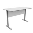 Ver imagem 1 de Mesa Escrivaninha para Escritório 1,50x0,60 - Branco/cinza