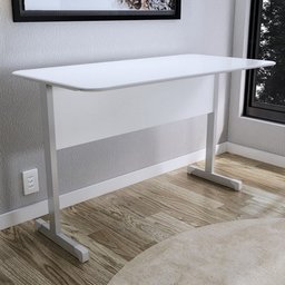 Mesa Escrivaninha para Escritório 1,50x0,60 - Branco/cinza - 2