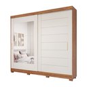 Ver imagem 3 de Guarda-roupa Portas de Correr C/ Espelho Florença Cinamomo/off