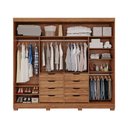 Ver imagem 4 de Guarda-roupa Portas de Correr C/ Espelho Florença Cinamomo/off