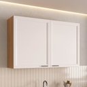 Ver imagem 1 de Armário Aéreo Duplo 120cm Soho CabeCasa MadeiraOriginals Freijó/Branco