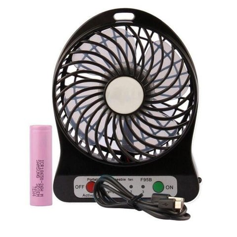 Mini Ventilador de Mesa Preto Eiyo