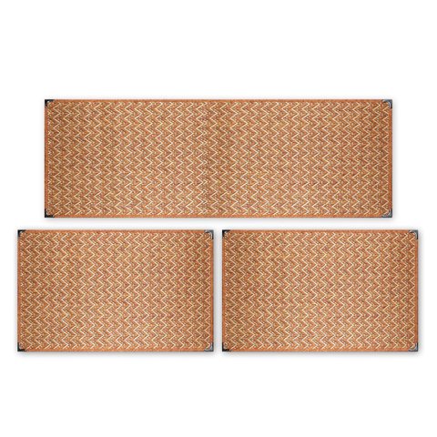 Jogo Tapete Cozinha Kit 3 Peças Sisal Antiderrapante Ks-90