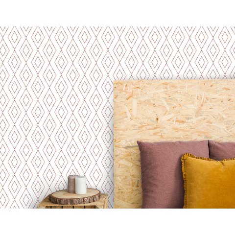 Papel de Parede Geométrico Rose Gold 5 Arte Destaque 3,50 Metros