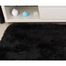 Tapete Felpudo Preto Liso - 2,00x2,00 (Pelo Alto Costa Oro) - 2