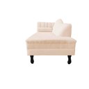 Ver imagem 5 de Recamier Decorativo Divã Amsterdã 147cm Lado Direito Couro Bege