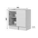 Ver imagem 3 de Balcão Cozinha Henn Fineze 1 Porta Canto Reto Areia