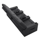 Ver mais imagens de Poltrona do Papai Reclinável Sala de Cinema Movie 3 Lugares Manual Baú USB Veludo Cinza Grafite Gran