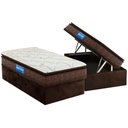 Ver imagem 1 de Cama Box Baú Solteiro: Colchão Espuma D33 Probel Guarda Costas Plus Pillow Top + Base Crc Suede