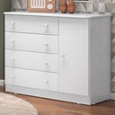 Ver imagem 2 de Cômoda Infantil Doce Sonho com 1 Porta e 4 Gavetas Qmovi